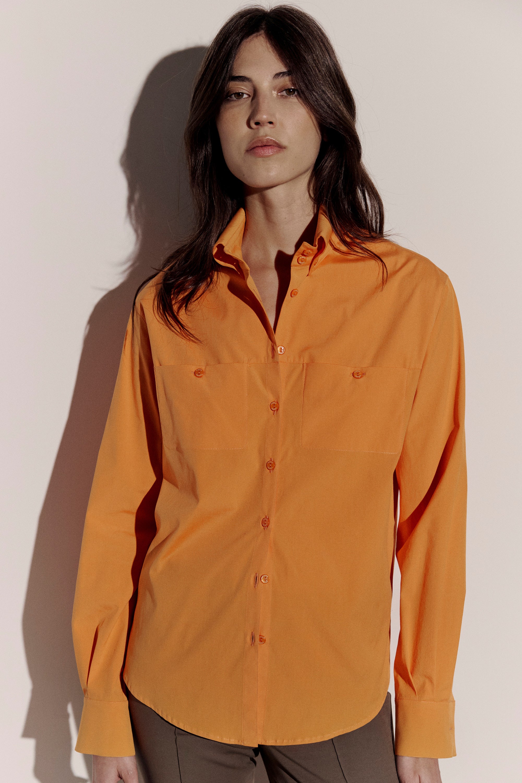 Stretch cotton shirt