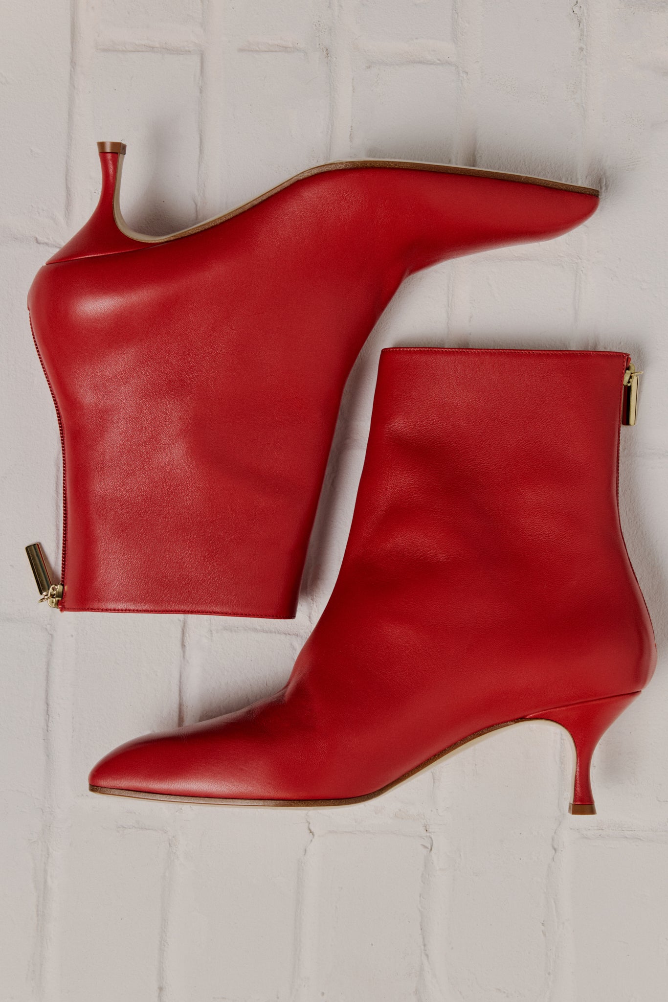 WOMEN'S Leather Heeled Ankle Boots