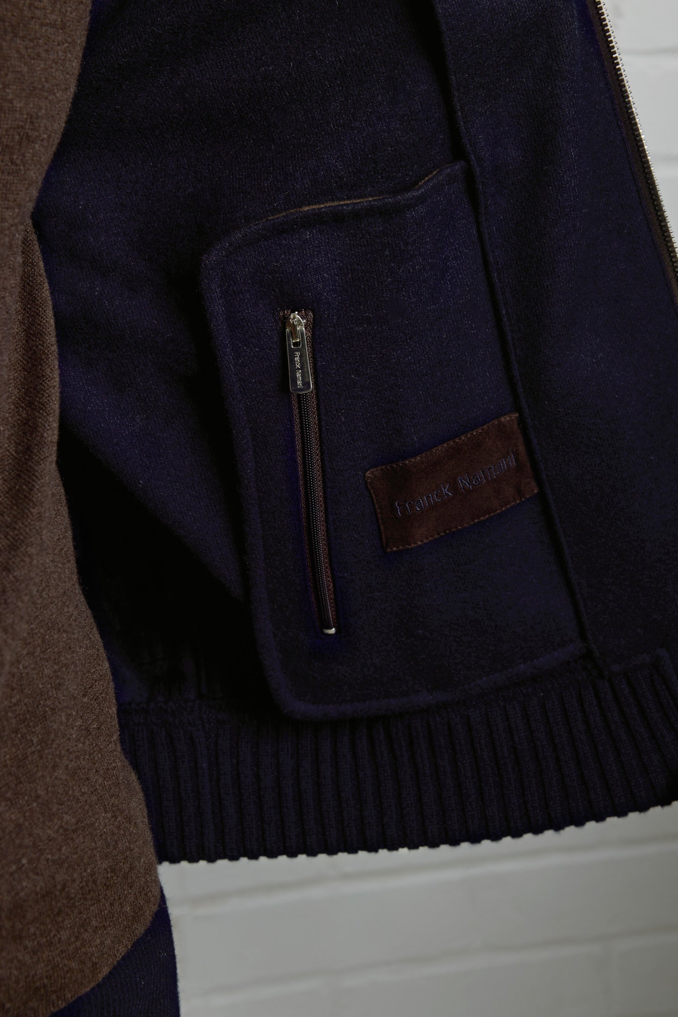 Blouson bomber CONFORT en Ultimum cashmere® felt et détails en suede ultra light