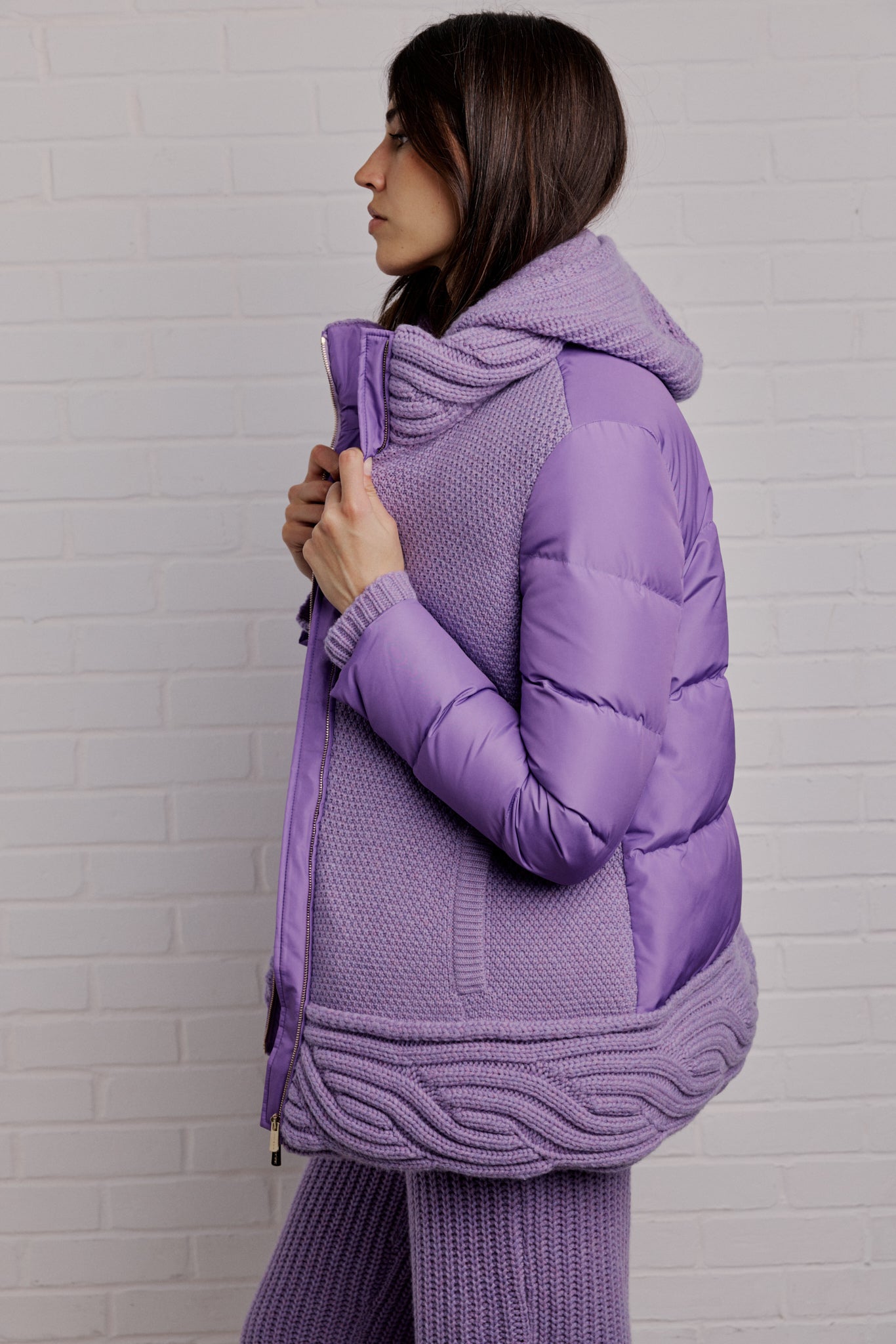 GSTAAD Two-material down jacket