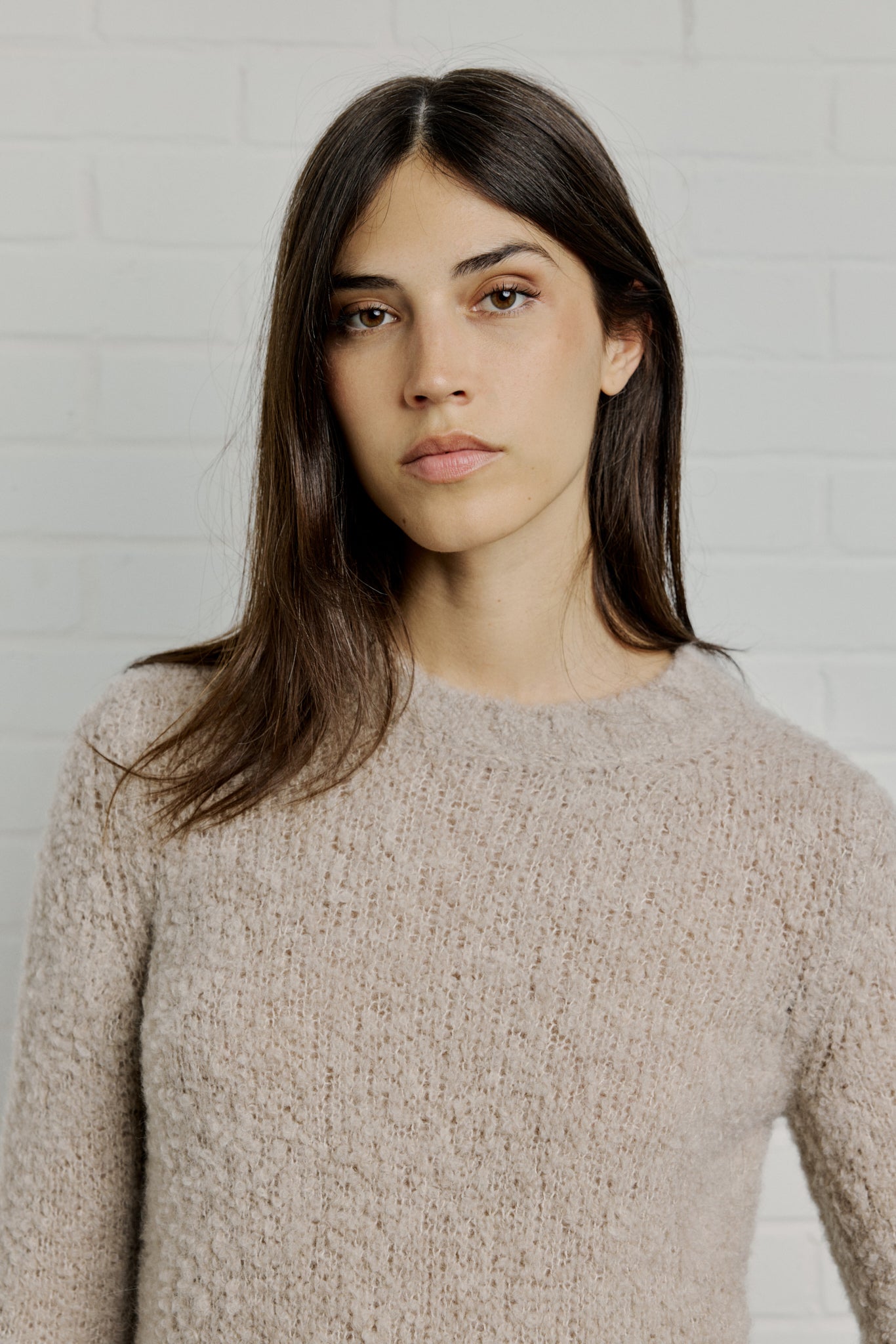 TEDDY Looped cashmere and silk crew-neck sweater