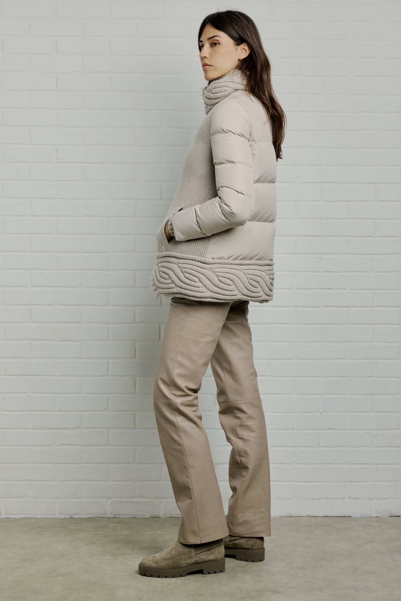 GSTAAD Two-material down jacket