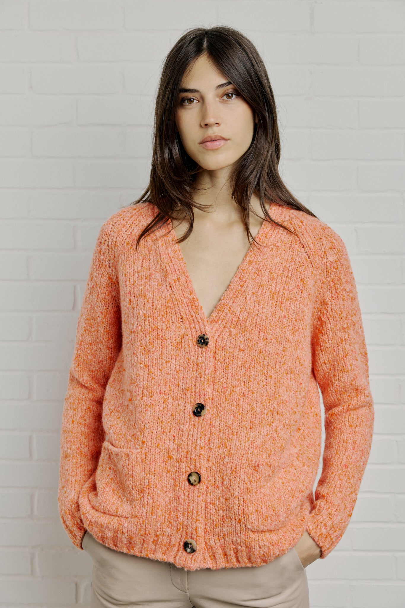 SOFTY Heather cashmere cardigan