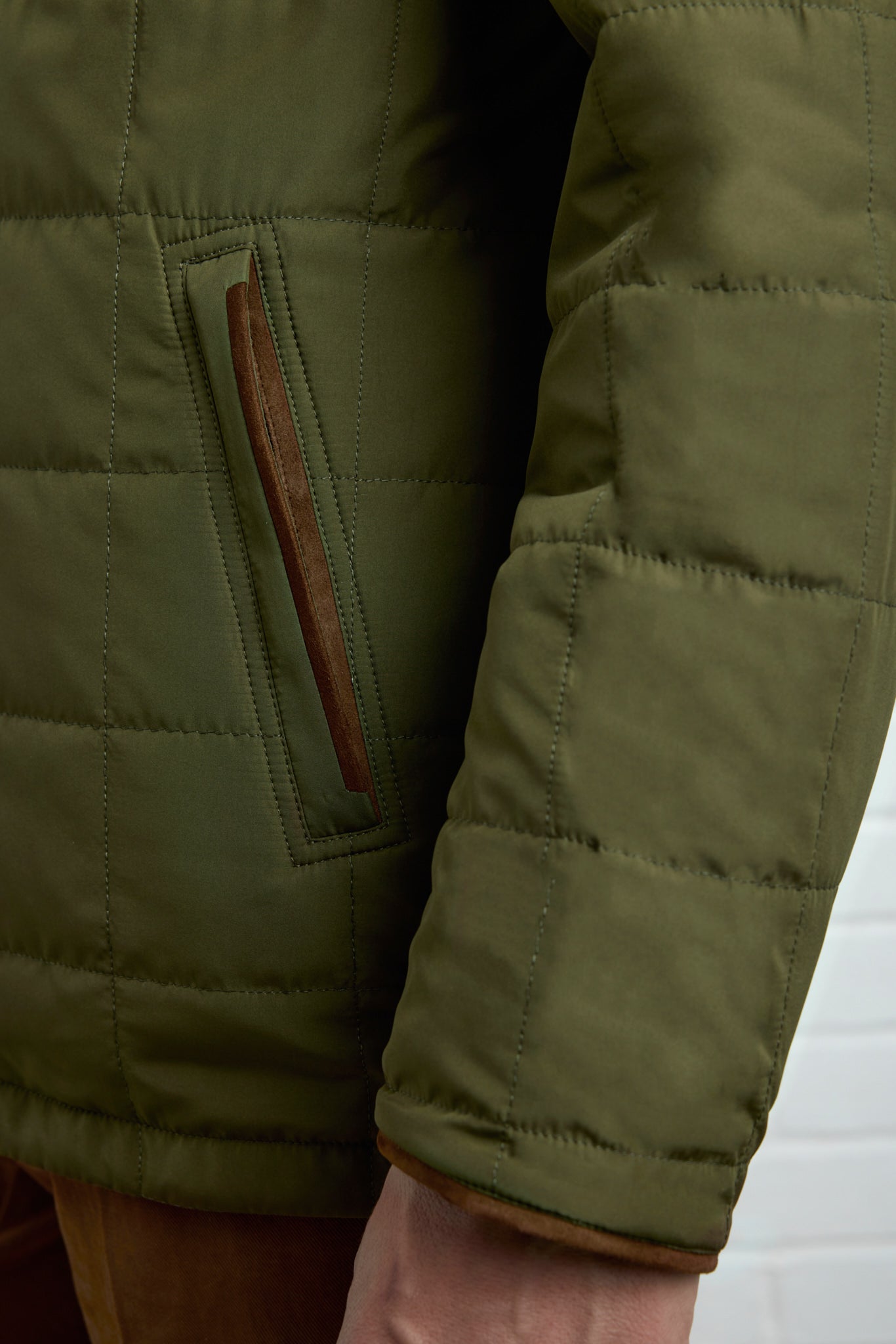 Parka réversible TOM en Ultimum cashmere® felt et silk nylon avec surpiqûres effet matelassé